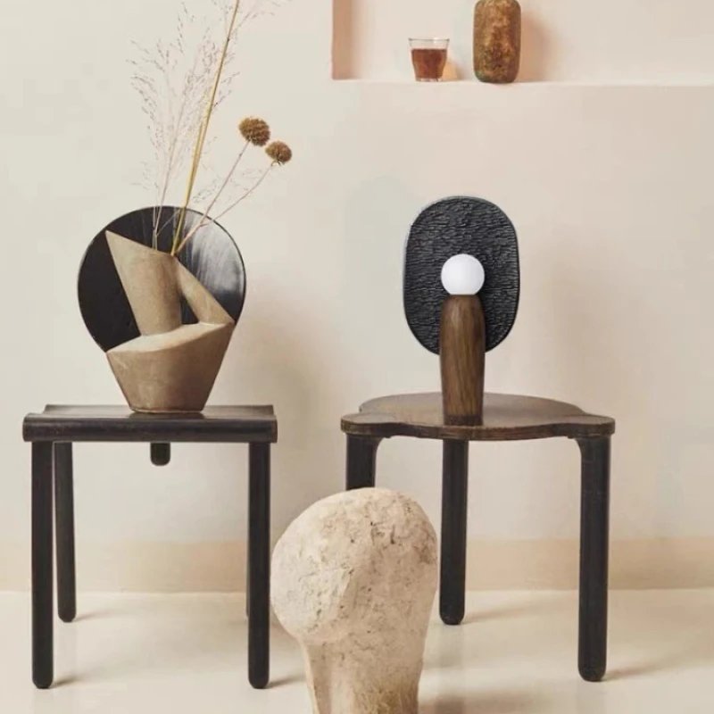 Japanese Minimalist Style Bedroom Bedsides/Sty Wooden LED Floor Lamp Creative Designer Atmosphere Homestay Ornaments Table Light