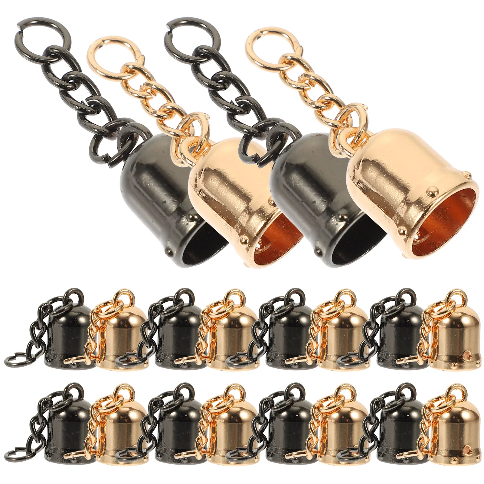 

20pcs Metal End Caps Tassel Cord End Caps With Screws Sturdy Durable Jewelry Making Materials Cord Stopper Tassel Making