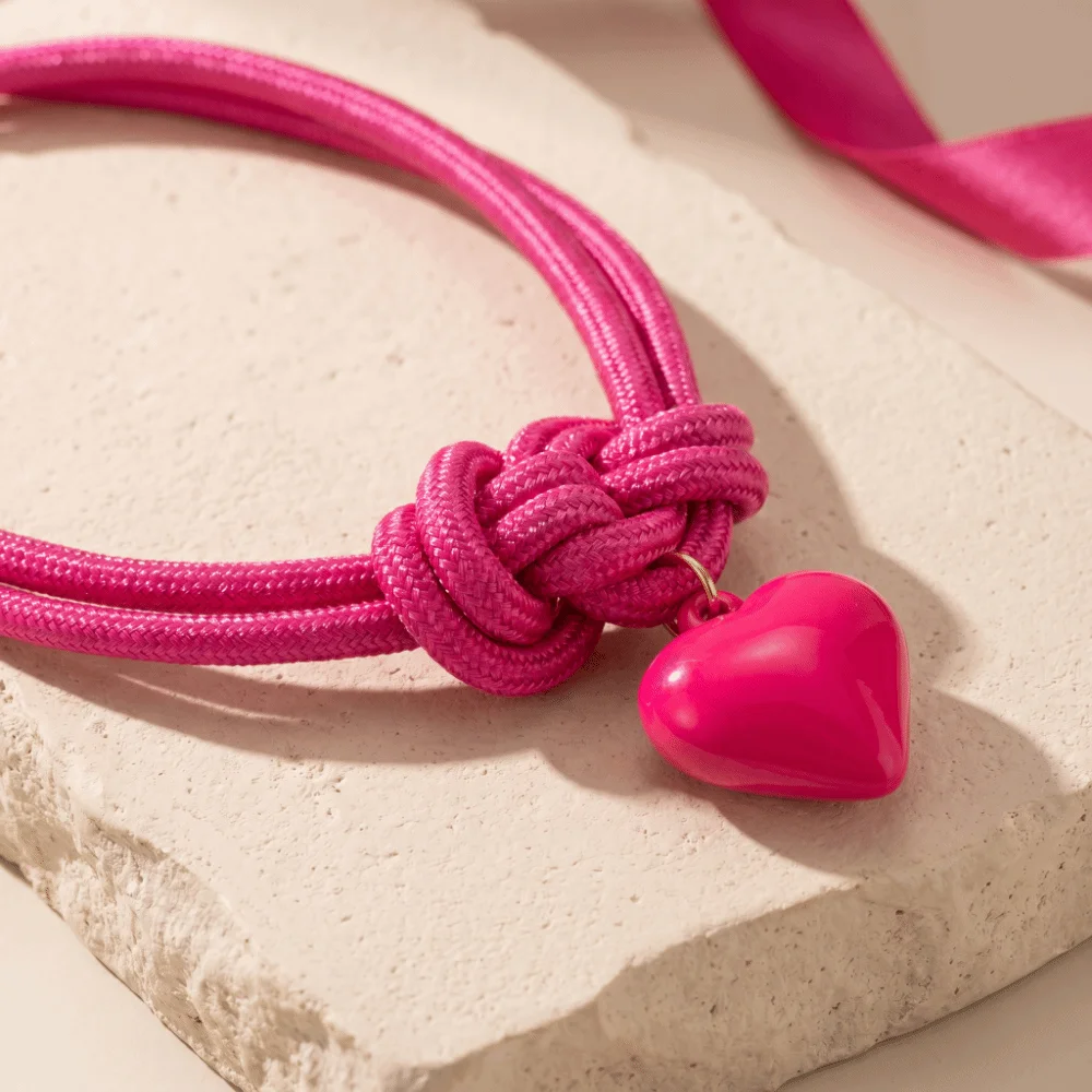 Exaggerated Bow Pearl Knotted Design Necklace Leaves Starfish Scallops Colorful Drawstring Pendant Chunky Trendy