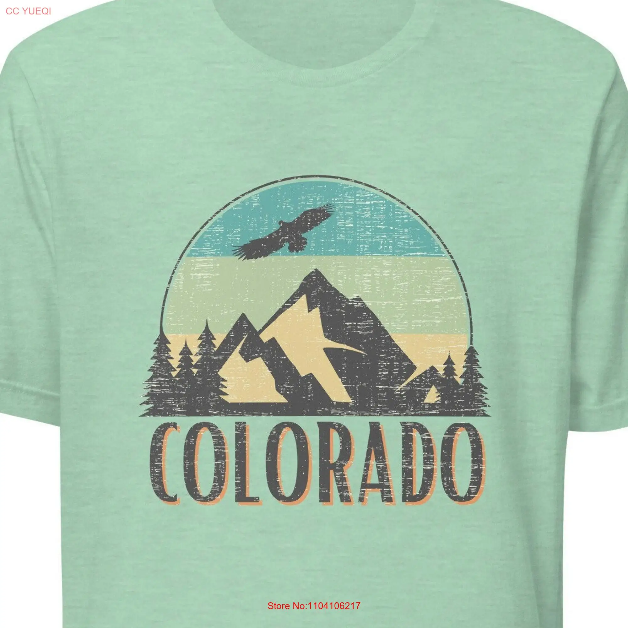 Colorado shirt gift tee Mountain Camping  long or short sleeves