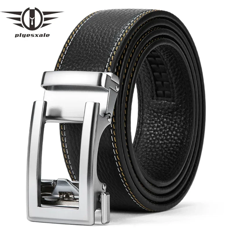 2024 Full Grain First Layer Men Belt High Quality Cow Genuine Leather Cowhide Business Dress Formal Belts For Men Automatic B270