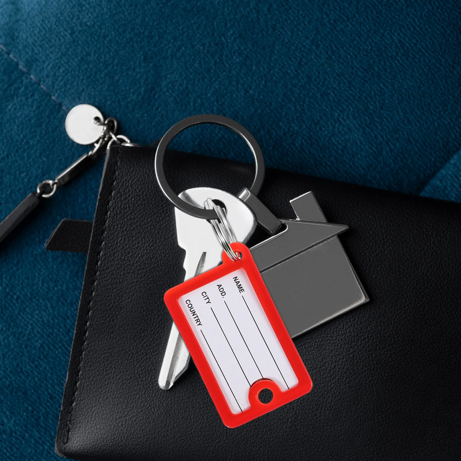 20Pcs Plastic Key Tags with Ring Numbered Labels for Keys Luggage Id Tag Keychain Writable Identification Travel Home Office