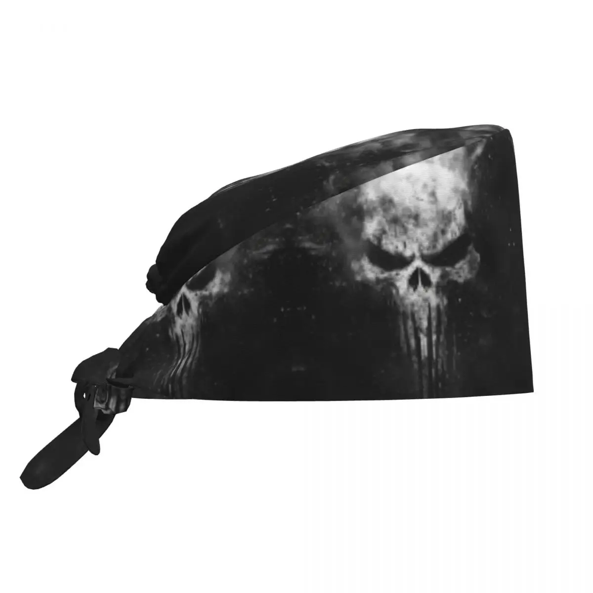 

Punisher Breathable Scrub Hat Surgical Scrub Caps Nursing Hair Hats Comics Trendy Superhero Work Scrubs Hat for Medical Surgical