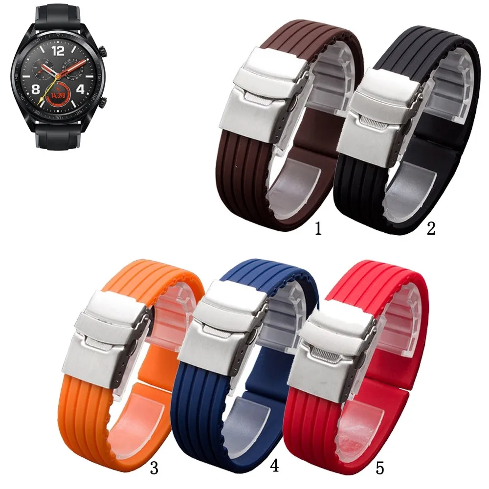 

For Huawei Watch GT 2 3 4 5 Pro GT 2e GT3 SE Buds Watch 3 4 Pro Soft Silicone Bands Strap Honor Magic Watch 2 Magic Watch GS3