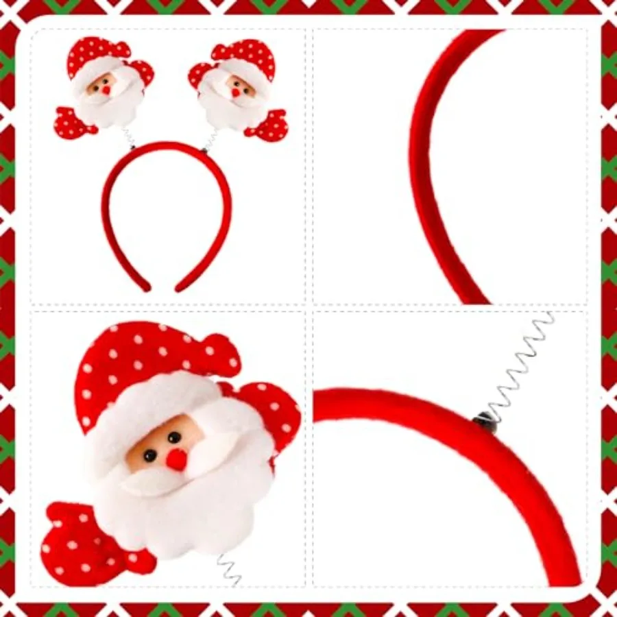 18Piece Christmas Headbands and Glasses Frame Set with 18 Cute Designs Exquisite Decoration Accessories Perfect for Hol
