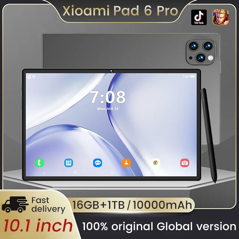 

Xioami Pad 6 Pro tablets android 2024 16GB+1TB 10000mah snapdragon870 Original Tablet PC 5G WiFi Global Tablette with keyboard