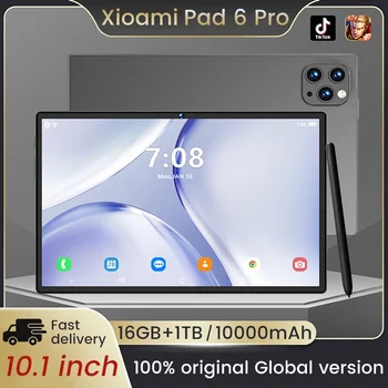 Xiaomi Pad 6 Pro tablet android 2024 16 GB + 1 TB 10000 mah snapdragon870 Orijinal Tablet PC 5G WiFi Küresel Tablet klavye ile