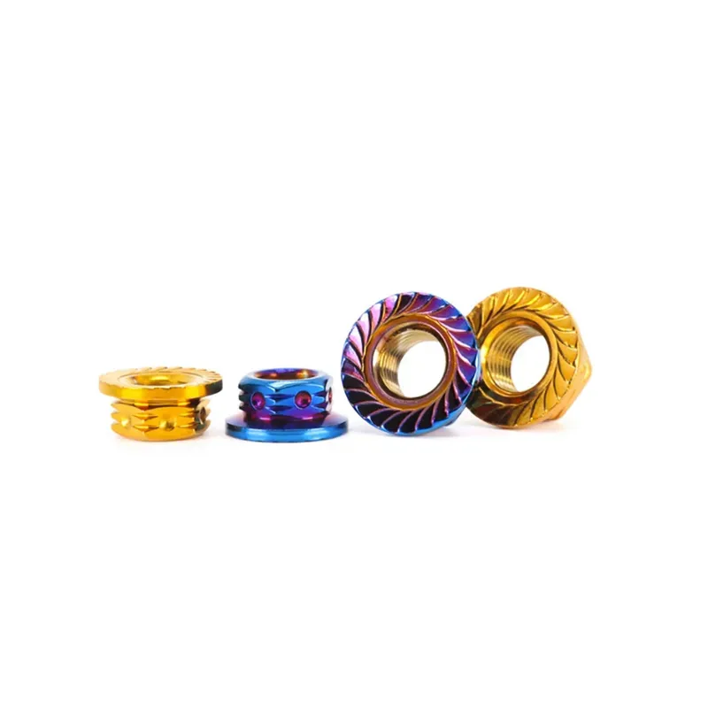 Fancy Flange Nut for Motorcycle Rear Axle Aesthetic Upgrade and Personalized Customization 304 Stainless Steel