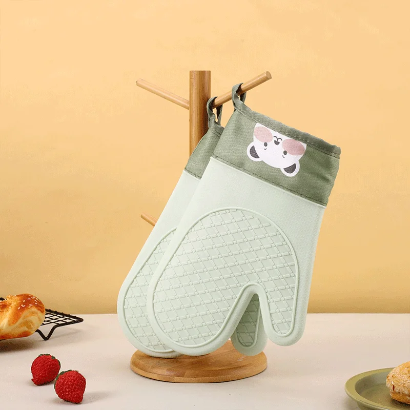 

Double-layer Long Heat-resistant Gloves, Microwave Oven, Anti-slip and Anti-scalding Gloves, Kitchen Cooking Insulation Bowls