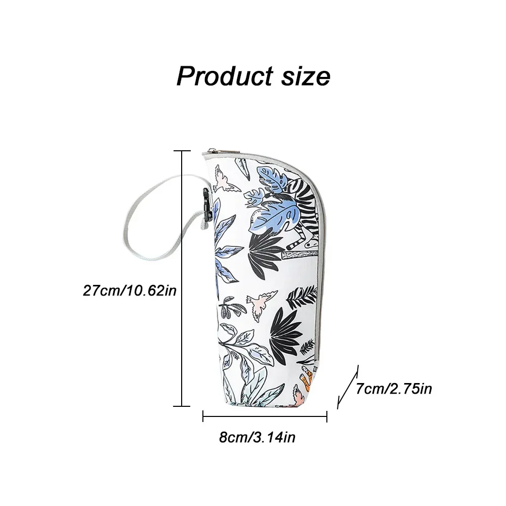 Go Out Insulated Water Bottle Wrap Baby Bottle Protective Cover Printed Aluminum Foil Tote Bag Can Be Hung Stroller Clutch Bag