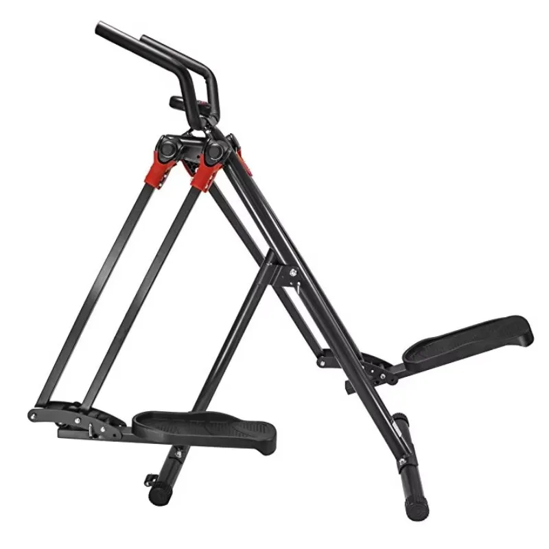 Dual Action Air Walker Elliptical Glider Fitness Machine with Heart Pulse Sensor