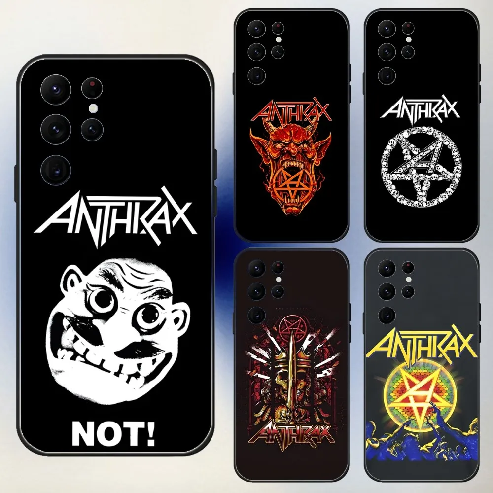 

Rock Band A-Anthrax Phone Case For Samsung S24,23,22,30,21,10,9,Ultra,Plus,Lite,FE,5G Black Soft Case