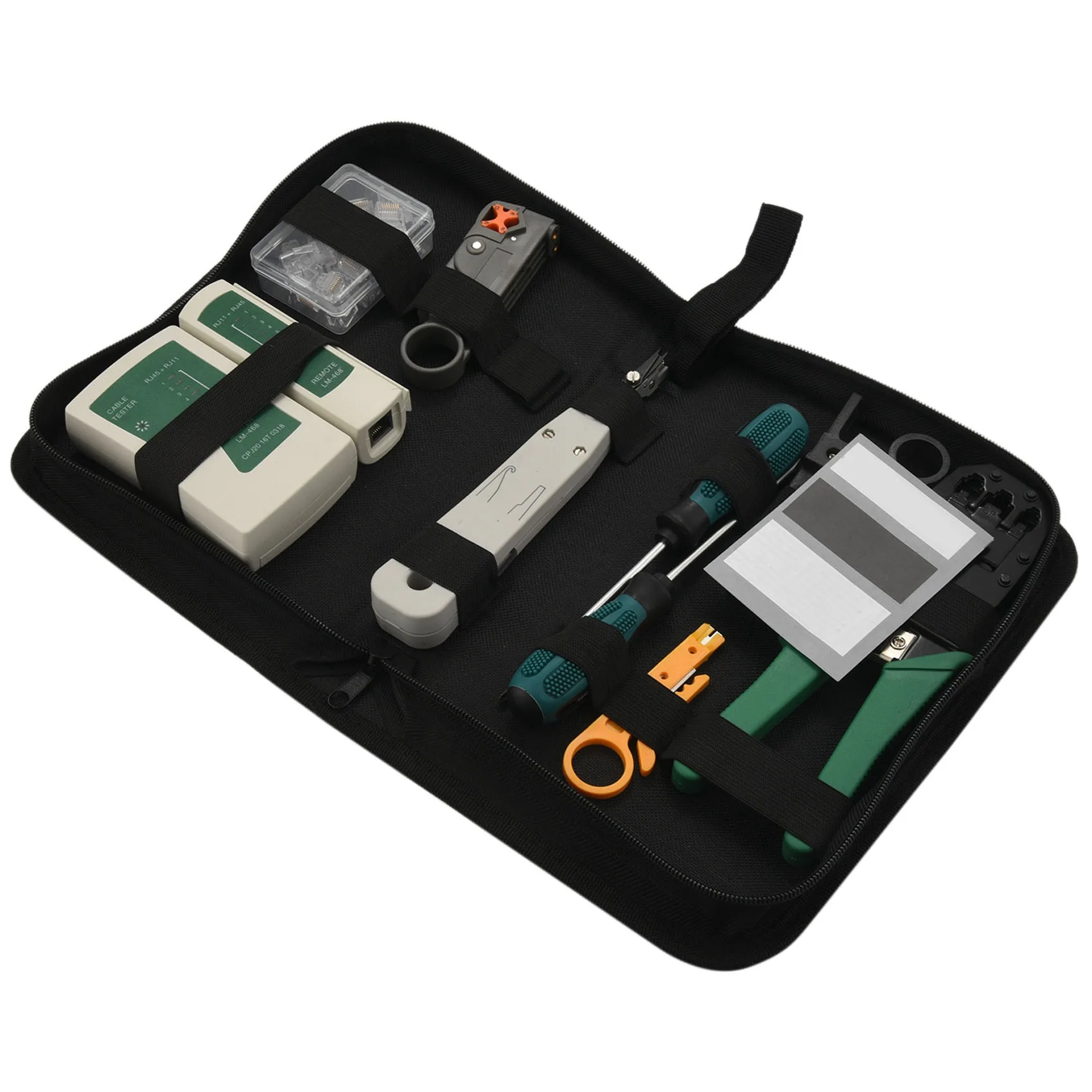 SCLS Network Cable Repair Tool Kit Set Rj45 Rj11 Cat6 Cable Tester Test Crimper Crimping Maintenance Stripper Tool Kit