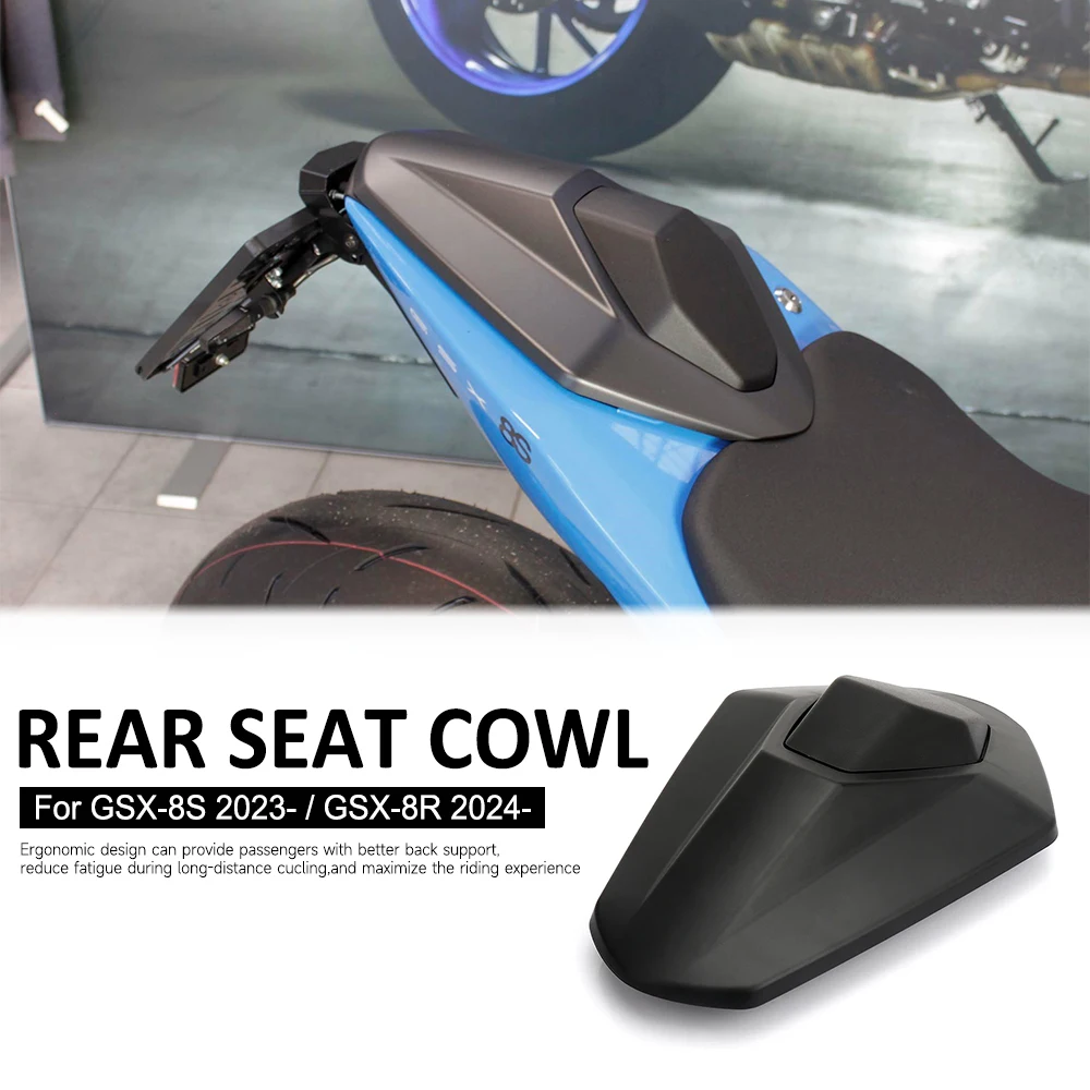 

Чехол на заднее сиденье мотоцикла, обтекатель, хвостовая крышка, черные аксессуары из углеродного волокна для Suzuki GSX-8R GSX8R 2023-2024 GSX-8S