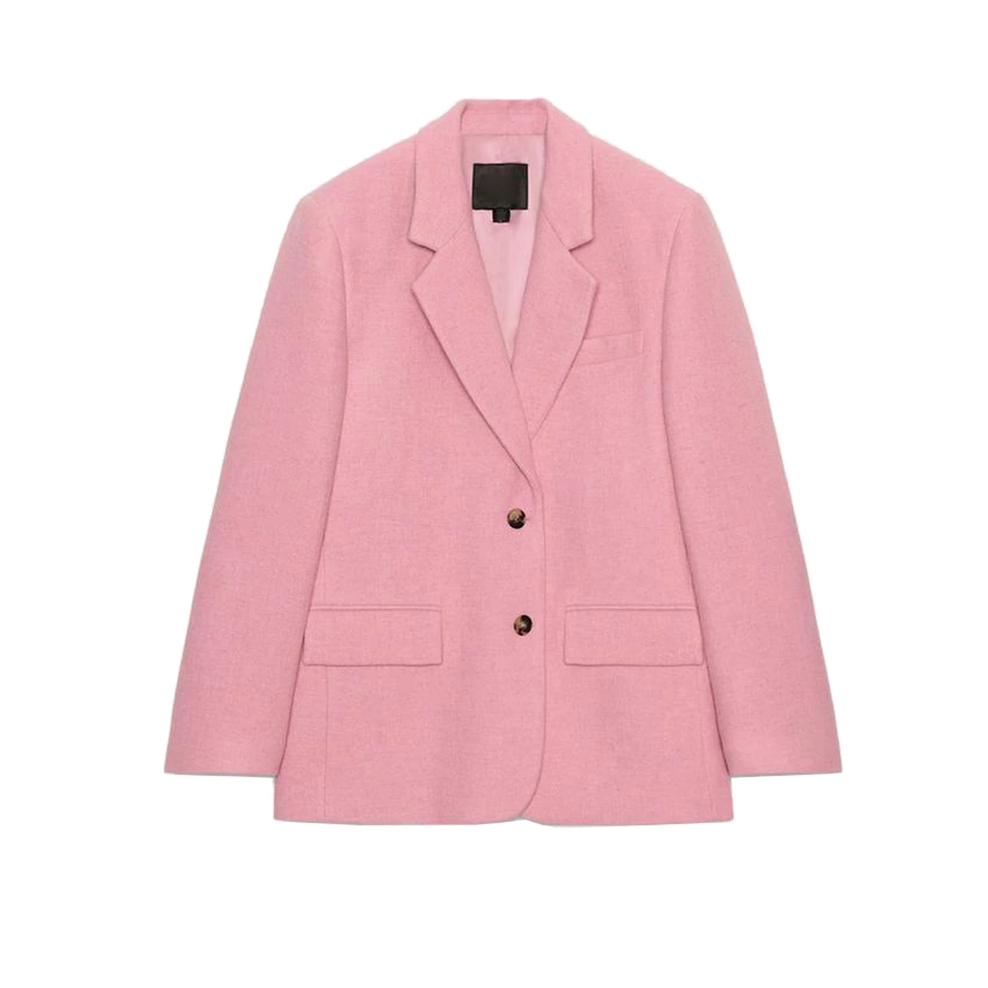 شتاء جديد المرأة صف واحد متعدد الأزرق awl طوق طويل Sve المتضخم دعوى Jaet تخفيف Sle عادية ألياف البوليستر #5