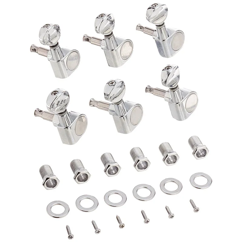 6pcs 6R Guitar Tuning Pegs Tuners Machine Heads for Fender Replacement HOT
