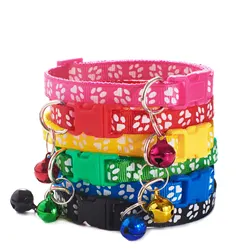 1 Piece Dog Footprints Dog Collar Applique Bell Collar Cat Collar