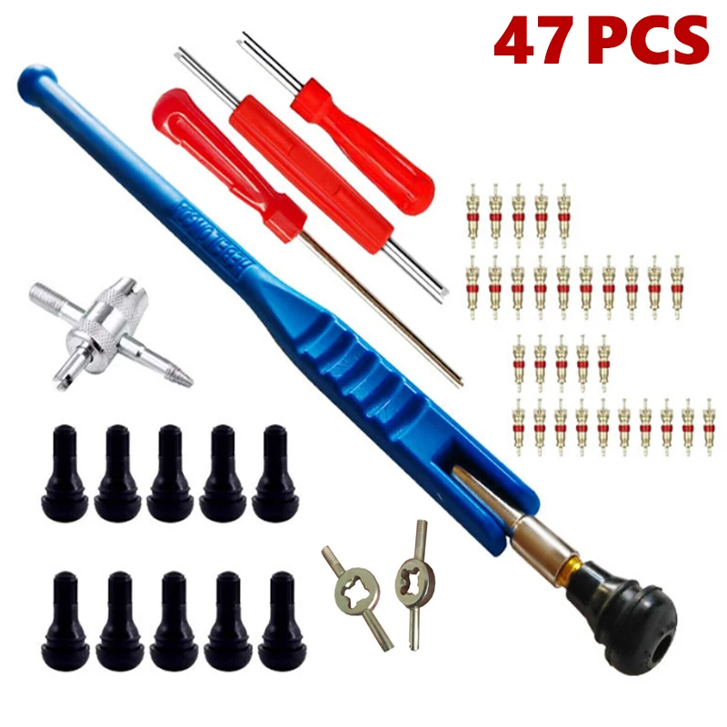 

47tlg Car Tire Valve Pull Rod Torque Repair Tool Valve Core Wrench Key Pull Rod Puller for Car Motorcycle