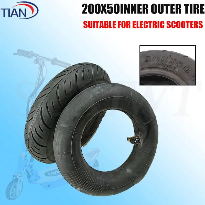 8 inch CST tires for electric scooters high quality inner tube with 90 degree valve thicken 200x50 rubber wheels