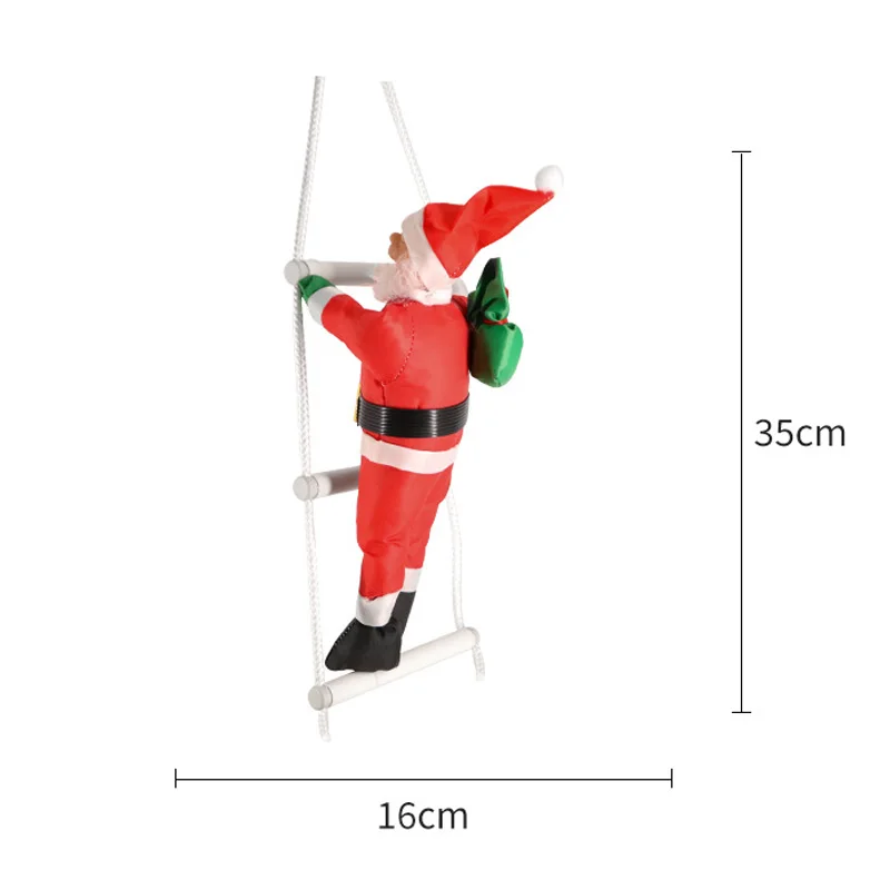 Christmas Car Decoration Rear Roof Santa Claus Climbing Ladder Universal