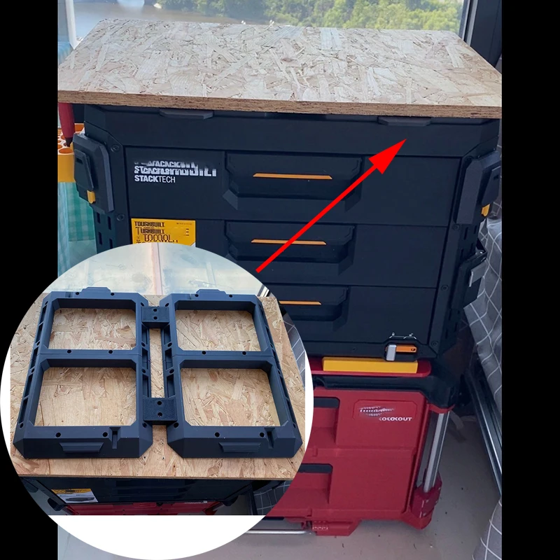 Base Buckle Suitable for TOUGHBUILT Toolbox Top Table Fixed Components Base Buckle Tool Box Board Accessories Tools Parts