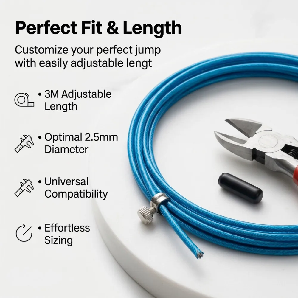Steel Cable for Jumping Ropes Fitness Crossfit Spare Rope Replaceable Cable Metal Speed Cable Jumping Rope Accessories gallery 4