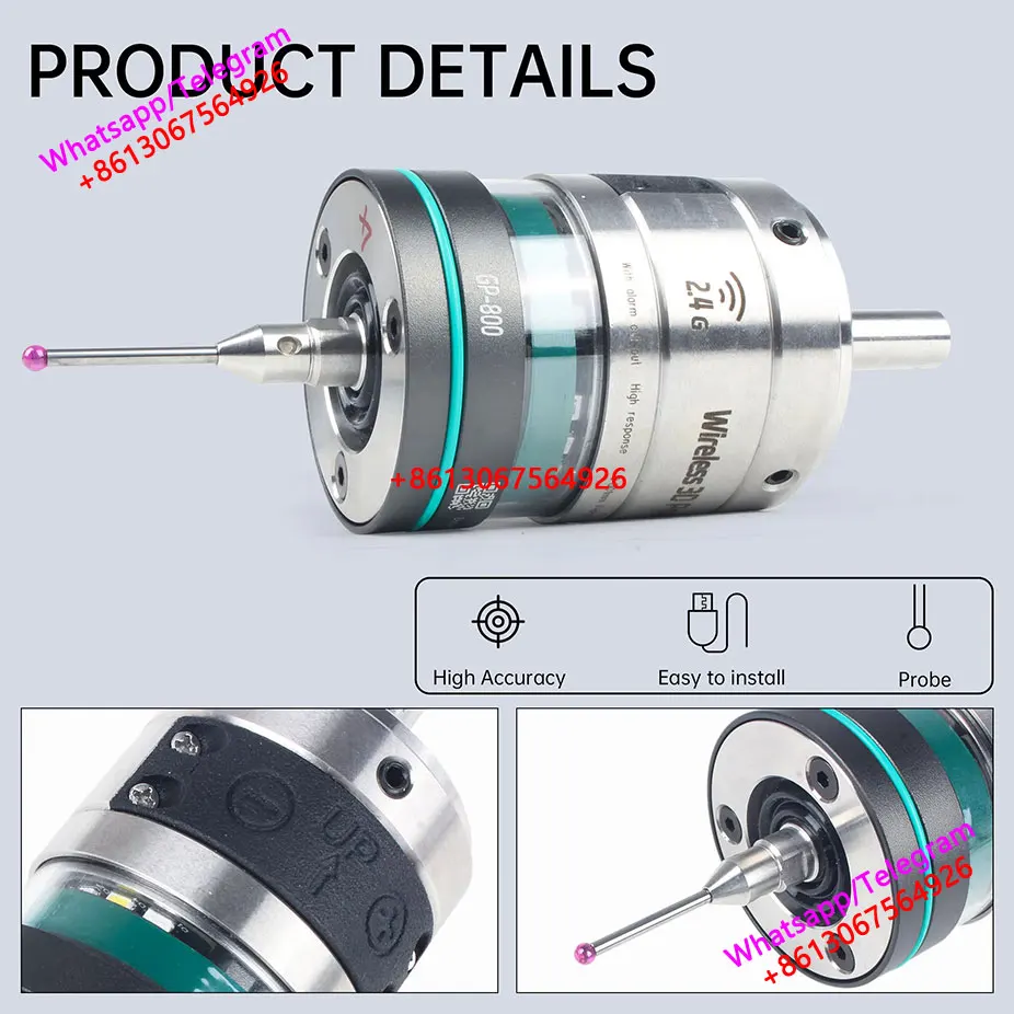 أحدث أداة مسبار لاسلكية GP-800 2025 لمركز التصنيع باستخدام الحاسب الآلي ثلاثية الأبعاد مكتشف الحواف توسيط قضيب استبدال Renishaw Marposs