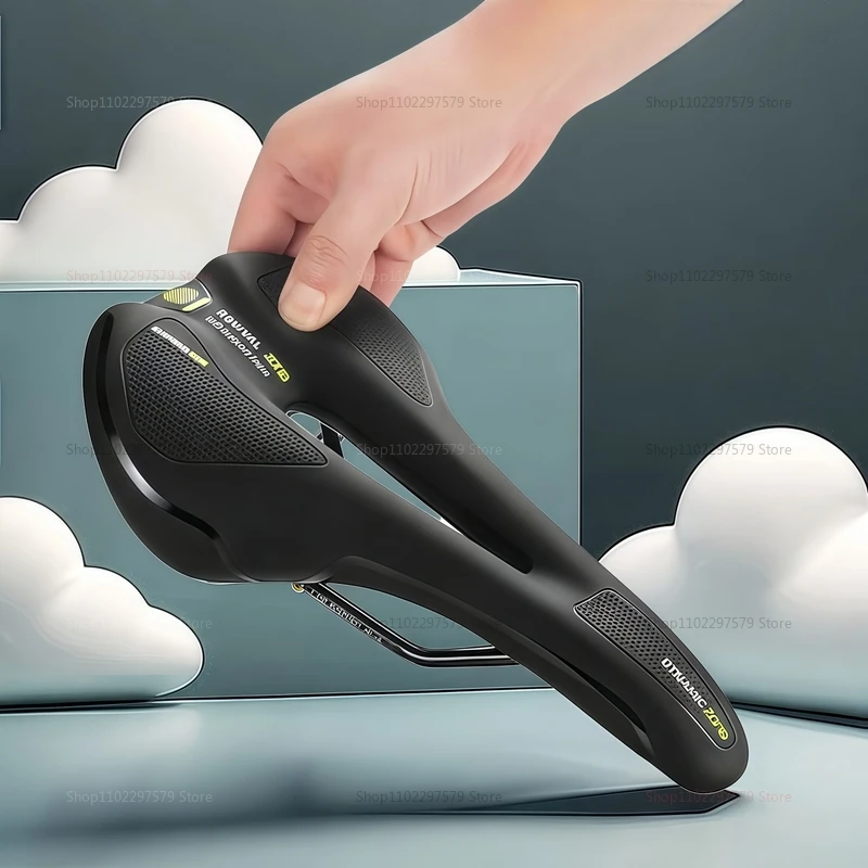 وسادة مقعد إسفنجية مريحة ممتصة للصدمات ومرونة عالية، مناسبة للدراجات الجبلية. مجوف وجيد التهوية.