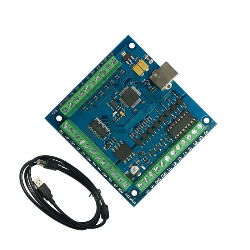 CNC Motion MACH3 4-Axis Controller Card 100KHz USB Smooth Stepper Motion Breakout Control Board Use for Wood Milling Machine