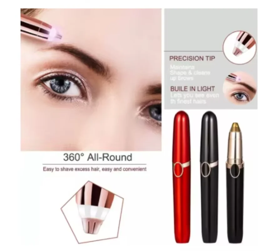 Điện Mày Mini Không Đau Eye Brow Máy Tẩy Nhổ Lông Son Môi Lông Mày Tạo Tóc OPP Bộ Sản Phẩm Không Kèm Pin