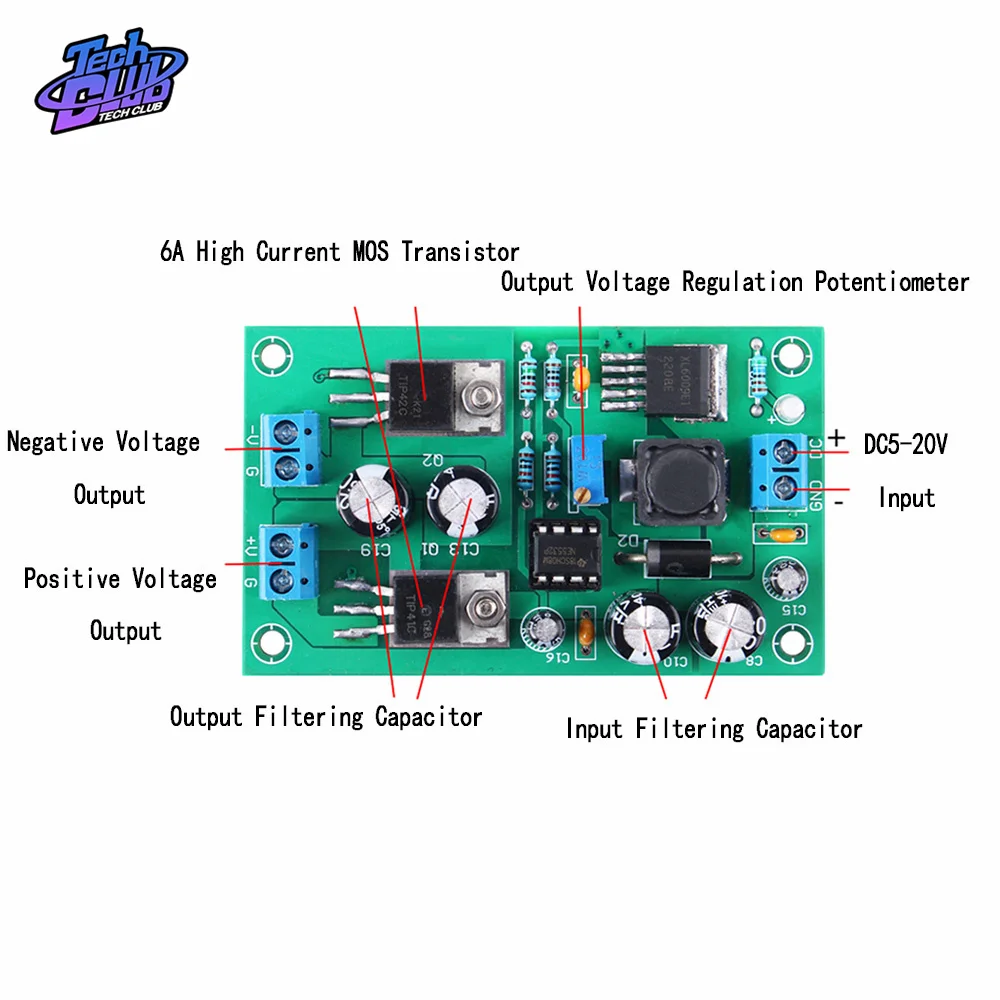 XL6009 4A Boost Converter Step Up Adjustable DC-DC Module High Performance Low Ripple  Power Supply