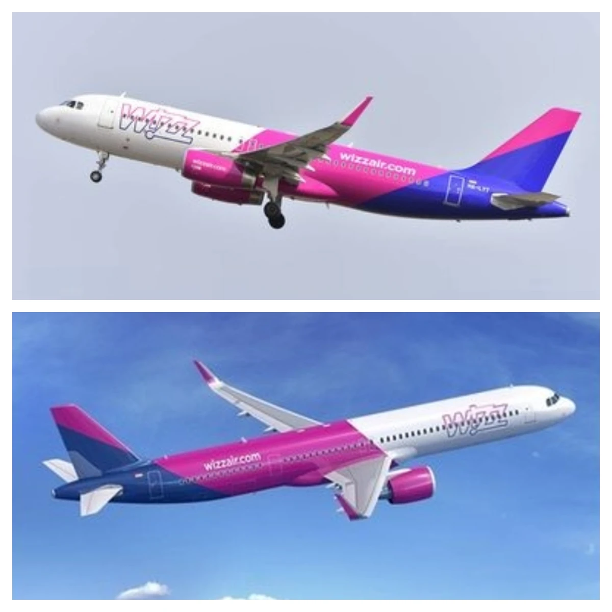 A320 320neo Wizz Air Модель самолета, масштаб 47 см с колесом, светодиодный светильник, литье под давлением, машина для украшения дома, игрушка, собранный подарок