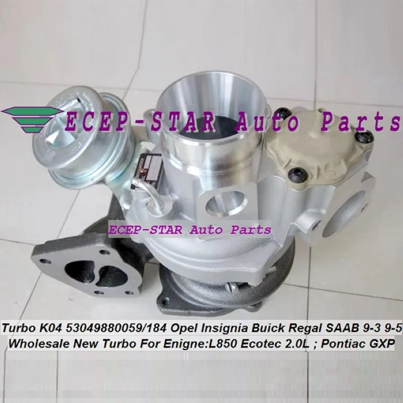 Turbo K04 53049880200 53049700200 para Opel GT L850 Insignia A20NHT Pontiac Solstice GXP para Buick Regal Verano 2.0L SIN actuador