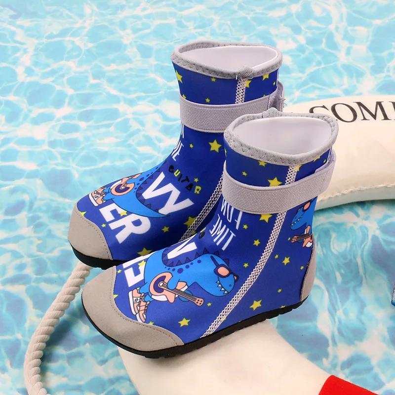 Cartoon Kinder Knöchel Aqua Schuhe Hai Dinosaurier Kaninchen Jungen Mädchen Strand Hausschuhe schnell trocknen rutsch feste Kinder Bades chuhe