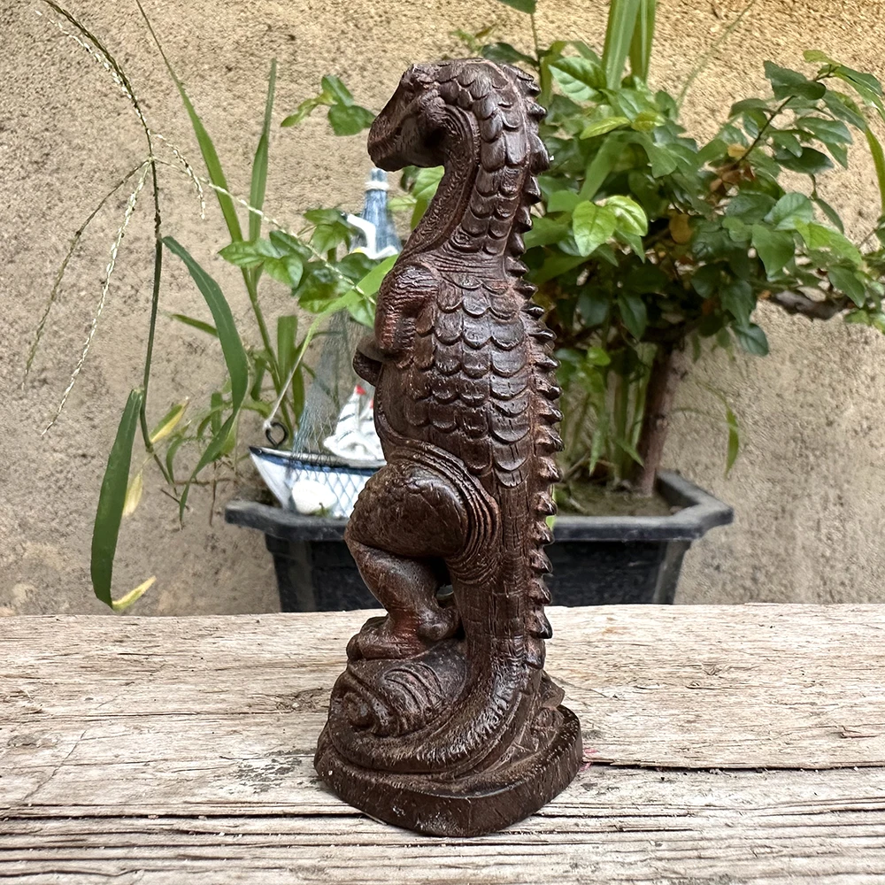 Holz-Dinosaurier-Ornamente, handgeschnitzt, kreative Schreibtischdekorationen, geeignet für Zuhause, Wohnzimmer, Schlafzimmer, Bürodekoration, Geburtstagsgeschenke – Detail 5