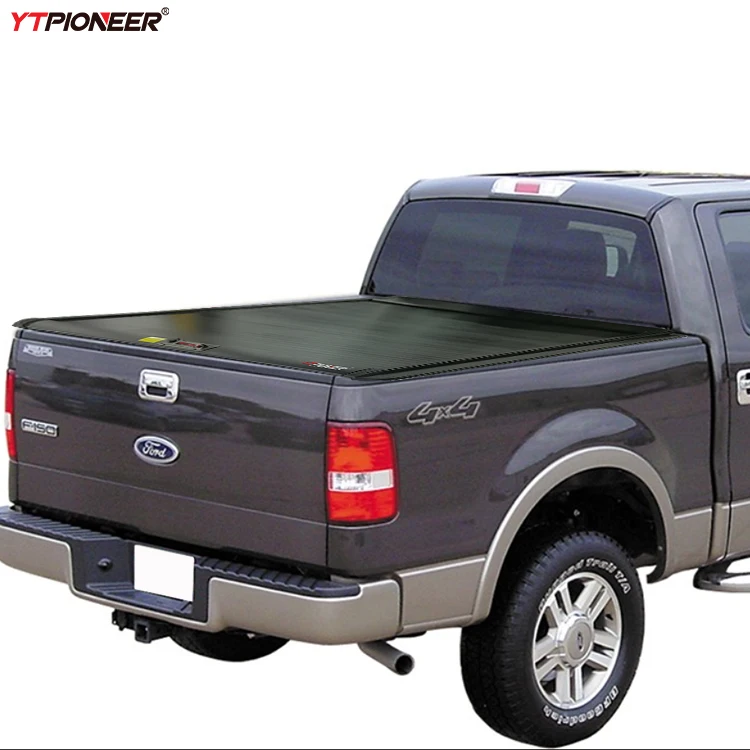 YTPIONEER OEM / ODM High Quality Waterproof Aluminum Alloy Truck Bed Cover  With LED Lights For Ford 150 5.8 ft