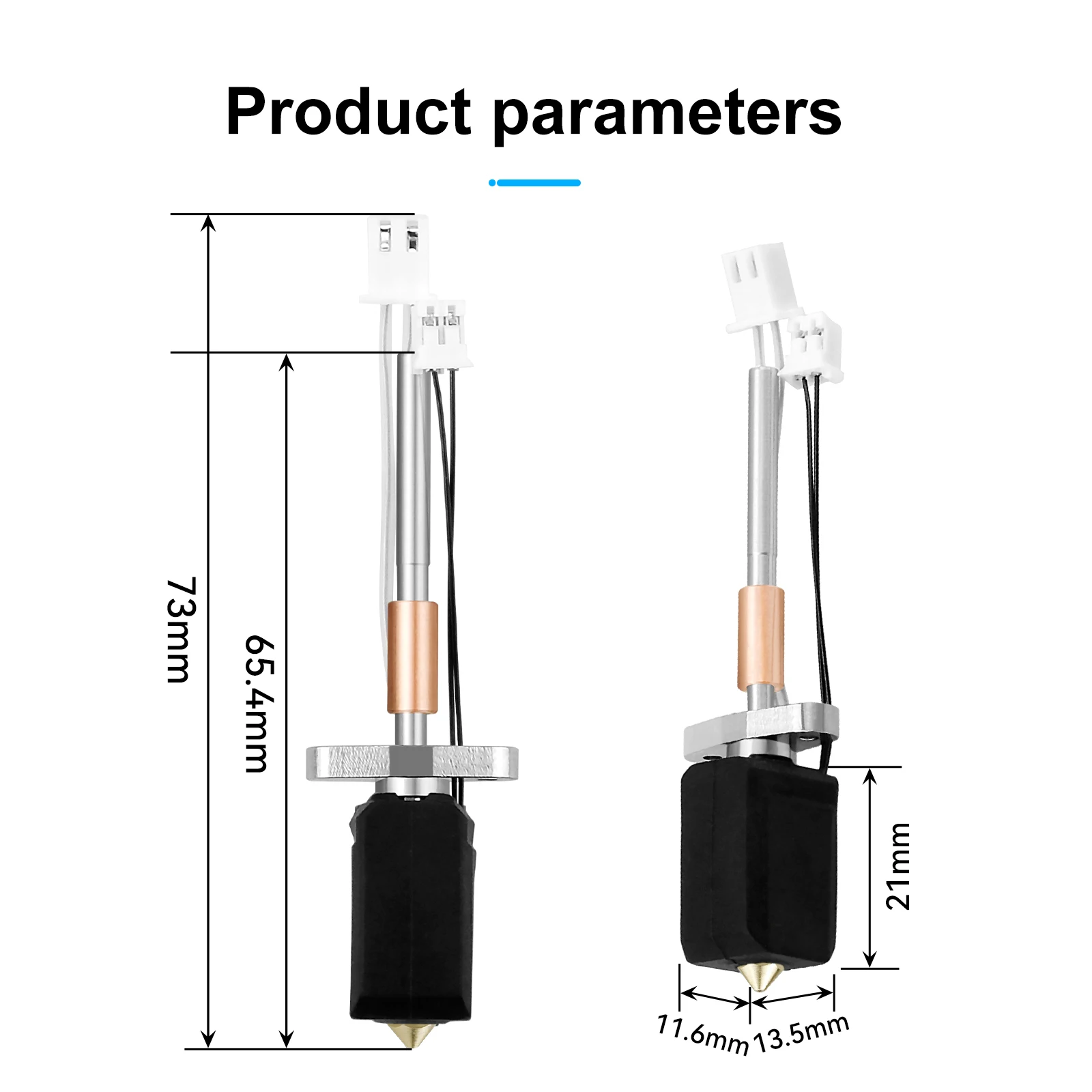 Upgrade Hotend Kit für Creality K1C High Flow Messing Düse Keramik Heizung Hot End Kit für K1C 3D Drucker Teil 0,2/0,4/0,6/0,8mm – Detail 3