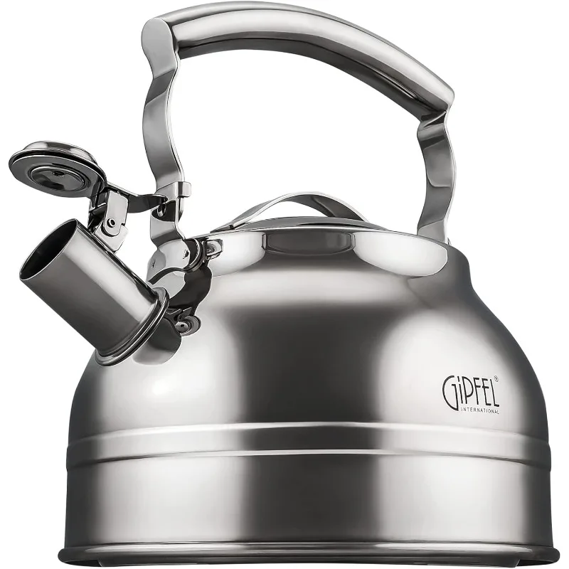 Whistling Tea Kettle Stovetop - Food Grade Stainless Steel Teapot for Stove Top with Ergonomic Handle for Gas, Induction,