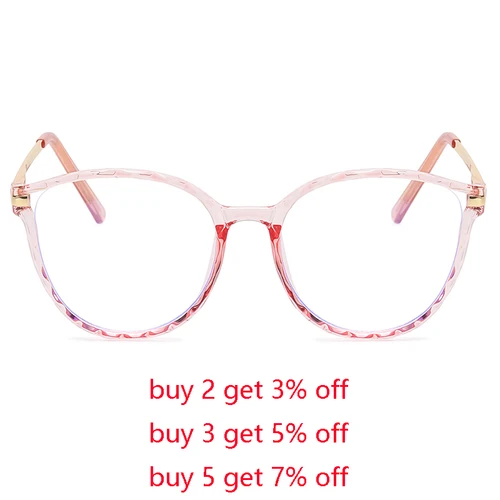 Imagen 2 del producto Gafas de miopía ovaladas antirayos azules con pierna de resorte de Metal con prescripción para mujeres y hombres TR90 gafas para miopía de 0-0,5-0,75 a-6,0