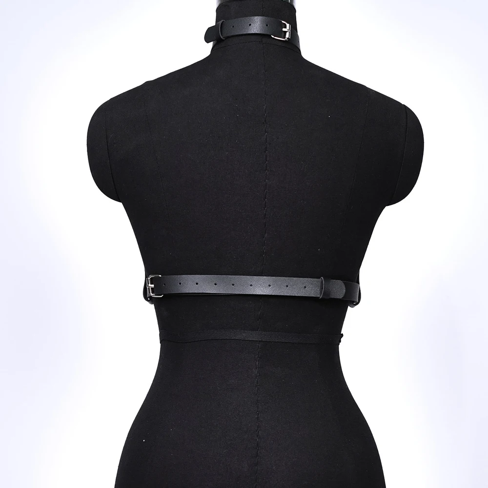 Women Sexy Chain Harness belt Bra Body Chest Harness Corset Leather Lingerie Bondage Lingerie Gothic Fetish Clothing