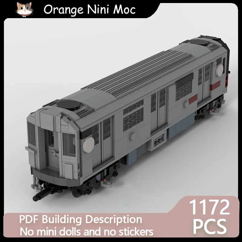 

City Train Car Model MOC Building Bricks Modern Subway R142A/R188 Modular Technology Gifts Holiday Assemble Children Toys Suit