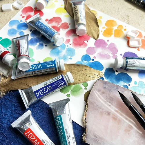 Imagen 2 del producto Pintura de acuarela transparente para artistas Holbein de Japón, tubos de 15ml/0,5 oz, acuarela artística, pintura profesional, suministros de dibujo