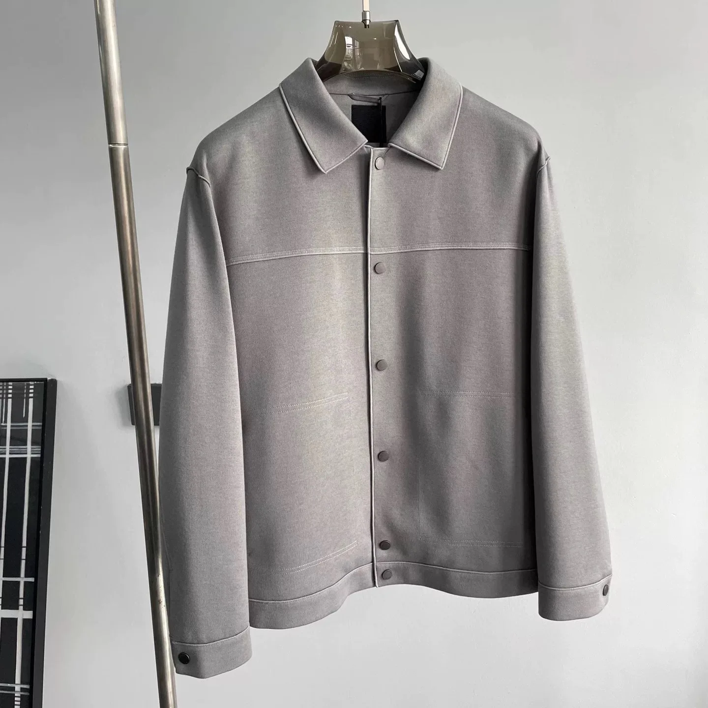 2025DIKU Giacca da uomo boutique autunno e inverno in misto lana con colletto da lavoro casual semplice e squisita, M-3XL