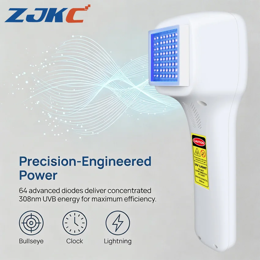 308nm UVB Phototherapy Lamp Narrow Band Light Therapy Device for Vitiligo Psoriasis Eczema Treatment Handheld Skin Care Machine