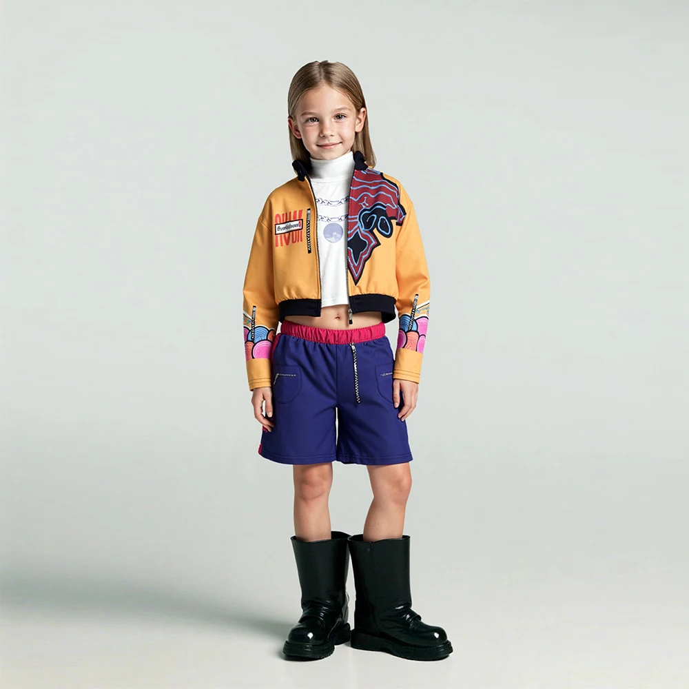 Anime KPop Demon Hunters Mira Zoey Rumi Cosplay Costume for Children Huntrix Uniform Full Set Top Pants Halloween Carnival Prop