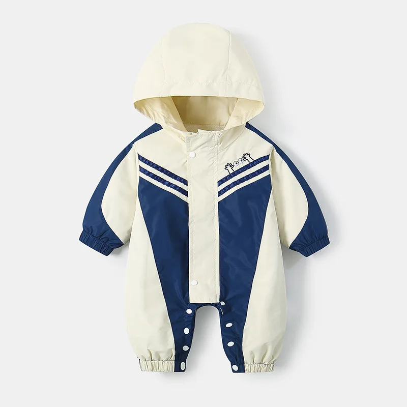 

9M-3Y Baby Clothes Windy Breaker Toddler Bodysuit Hoodie Jumpsuit Autumn Toddler Boys Outfit