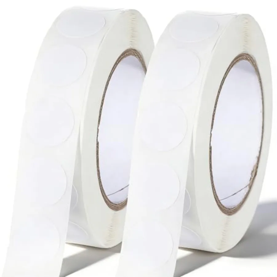 

2000 шт. белых круглых наклеек, диаметр 1/2 дюйма, круглые точечные наклейки, ценники, этикетки для кодирования, водонепроницаемые маленькие круглые наклейки для офиса