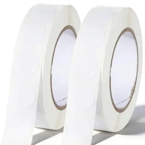 2000 Pcs White Round Stickers 1/2 Inch Circle Dot Stickers Price Tags Coding Label Waterproof Small Round Sticker for Office Sh