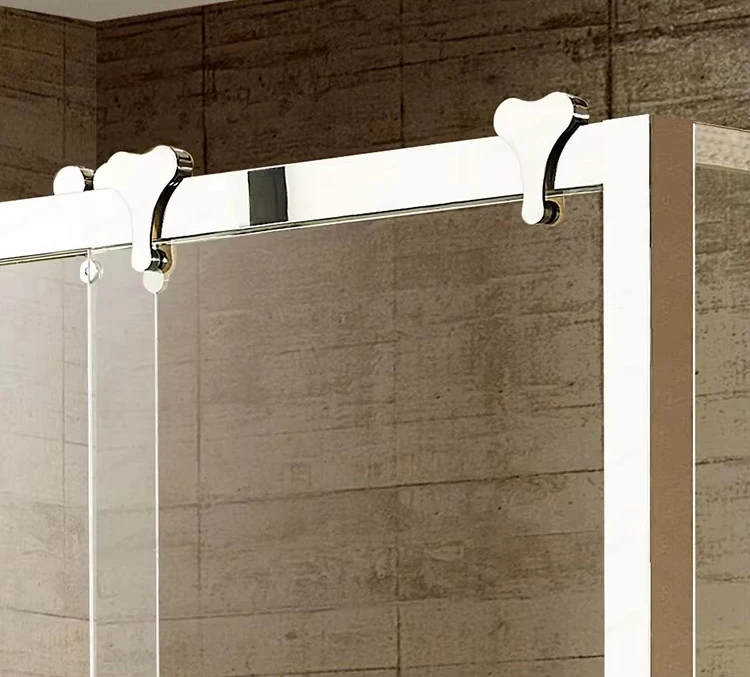 Stainless Steel Frame Shower Room Double Slide Tempered Glass Bathroom Shower Door