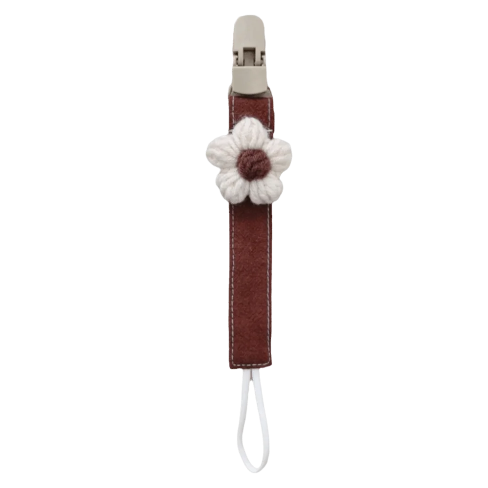 

Эстетичный милый держатель для соски-пустышки в виде цветка, пластиковая цепочка-держатель для соски с защитой от падения, клетчатые разноцветные вышитые клипсы для пустышек для новорожденных